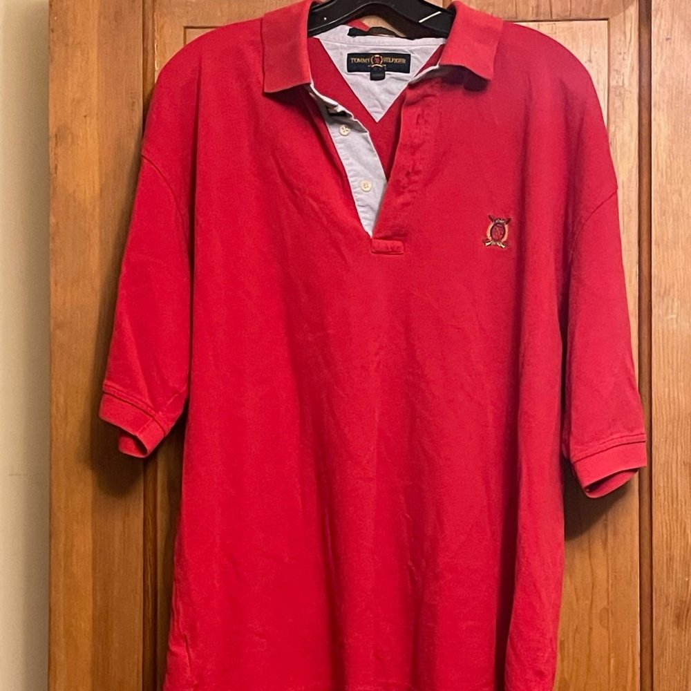 Tommy Hilfiger XL Red Short Sleeve Golf Polo - 46th Invitational embroidered